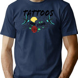 Funny Tattoos Are Stupid T-Shirt - Sarcastic Humor Graphic Tee - Navy