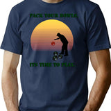 Funny Time To Pack Your Lawn Bowls T-Shirt - Navy