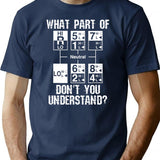 Funny Truck Driver Gift 18 Speed What Part Of Don't You Understand T-Shirt - Navy