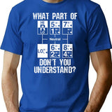 Funny Truck Driver Gift 18 Speed What Part Of Don't You Understand T-Shirt - Blue