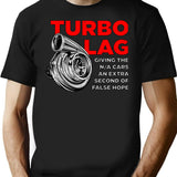 Funny Turbo Lag Car Boost Racing T-Shirt - Black