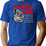 Funny Turbo Lag Car Boost Racing T-Shirt - Blue