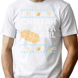 Funny Ugly Hanukkah Sweater Challah At Ya Girl T-Shirt - White