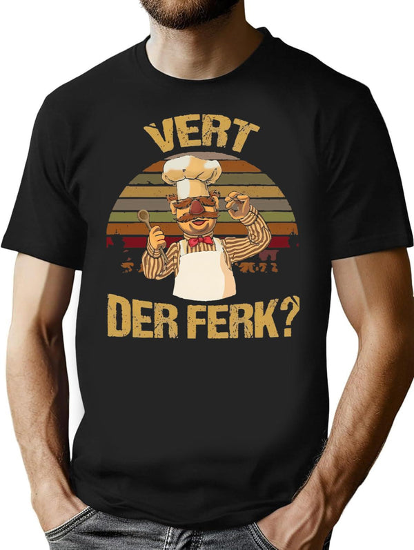 Funny Vert Der Ferk Muppet Show T-Shirt - Black