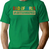 Funny Vintage Dad Of Girls Outnumbered Slogan Shirt Daddy Birthday Fathers Day T Shirt - Green