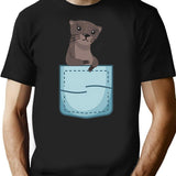 Funny Vintage Ferret Lovers Gift T-Shirt - Retro Graphic Casual Tee - Black