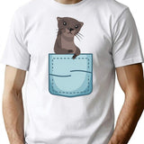Funny Vintage Ferret Lovers Gift T-Shirt - Retro Graphic Casual Tee - White