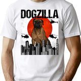 Funny Vintage Japanese Dogzilla Bullmastiff T-Shirt - Retro Graphic Casual Tee - White