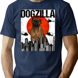 Funny Vintage Japanese Dogzilla Bullmastiff T-Shirt - Retro Graphic Casual Tee - Navy