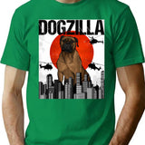Funny Vintage Japanese Dogzilla Bullmastiff T-Shirt - Retro Graphic Casual Tee - Green