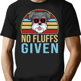 Funny Vintage Miniature Schnauzer No Fluffs Given T-Shirt - Black