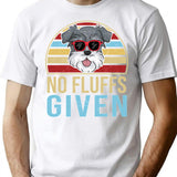 Funny Vintage Miniature Schnauzer No Fluffs Given T-Shirt - White