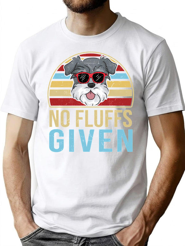 Funny Vintage Miniature Schnauzer No Fluffs Given T-Shirt - White