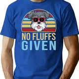 Funny Vintage Miniature Schnauzer No Fluffs Given T-Shirt - Blue