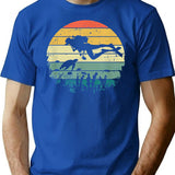 Funny Vintage Scuba Diving Dive Diver T-Shirt - Blue
