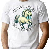 Funny Vintage Storybook Horse T-Shirt - Retro Graphic Casual Tee - White