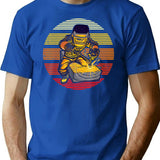 Funny Vintage Sunset Welder Costume Weld Worker T-Shirt - Blue