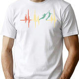 Funny Vintage Ultimate Frisbee Heartbeat Flatball T-Shirt - White