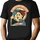 Funny Vintage Welder Gift T-Shirt - Retro Graphic Casual Tee - Black