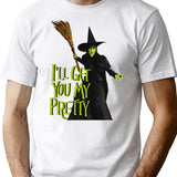 Funny Vintage Witch L'll Get You My Pretty T-Shirt - White