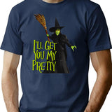 Funny Vintage Witch L'll Get You My Pretty T-Shirt - Navy
