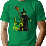 Funny Vintage Witch L'll Get You My Pretty T-Shirt - Green