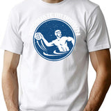 Funny Water Polo Shirt Etc. Dominate Or Drown Water Polo Funny Saying Grunge Distressed Vintage Style T-Shirt - White