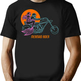 Funny Women's Biker T-shirt - Mermaids Who Love Motorcycles - Black