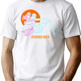 Funny Women's Biker T-shirt - Mermaids Who Love Motorcycles - White
