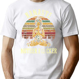 Funny Yoga Namaste Mother F T-Shirt - Sarcastic Humor Graphic Tee - White