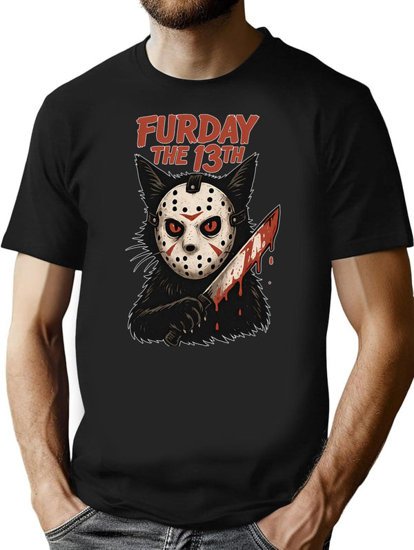 Furday The 13th T-Shirt - Retro Graphic Tee for Men & Women - Black