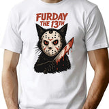 Furday The 13th T-Shirt - Retro Graphic Tee for Men & Women - White