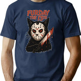 Furday The 13th T-Shirt - Retro Graphic Tee for Men & Women - Navy