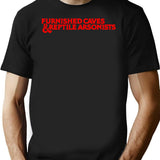 Furnished Caves Reptile Arsonists 5ed T-Shirt - Retro Graphic Tee for Men & Women - Black