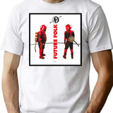 Future Folk Design T-Shirt - Retro Graphic Tee for Men & Women - White
