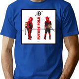 Future Folk Design T-Shirt - Retro Graphic Tee for Men & Women - Blue
