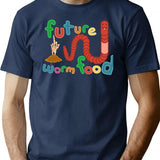 Future Worm Food (funny Gothic Worm Design) T-Shirt - Navy