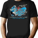 Futuristic Cleaning Service Worn Dks T-Shirt for Men & Women, T-Shirts Graphic Tee - Black