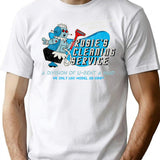 Futuristic Cleaning Service Worn Dks T-Shirt for Men & Women, T-Shirts Graphic Tee - White