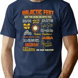Galactic Fest T-Shirt - Retro Graphic Tee for Men & Women - Navy