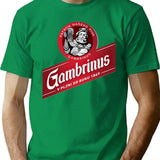 Gambrinus Wood Original Beer Logo Dibujos Logo T-Shirt - Green