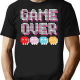 Game Over 8-bit Retro Vintage Style T-Shirt - Black