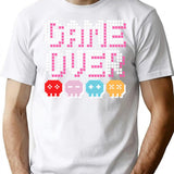 Game Over 8-bit Retro Vintage Style T-Shirt - White