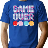 Game Over 8-bit Retro Vintage Style T-Shirt - Blue