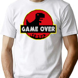 Game Over Video Dino Park No Internet Signal T-Shirt for Men & Women, T-Shirts Graphic Tee - White