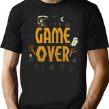 Game Over (1) T-Shirt - Retro Graphic Tee for Men & Women - Black