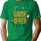 Game Over (1) T-Shirt - Retro Graphic Tee for Men & Women - Green