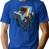 Game Over T-Shirt - Retro Graphic Tee for Men & Women - Blue