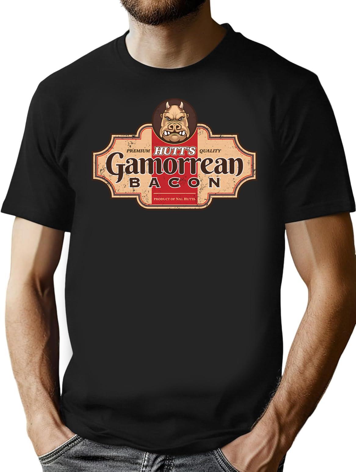 Gamorrean Bacon T-Shirt - Retro Graphic Tee for Men & Women - Black