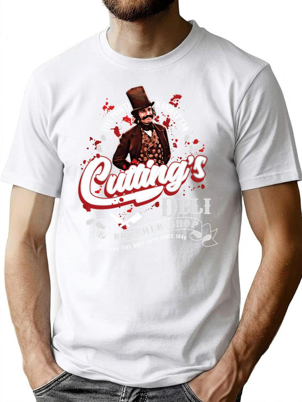 Gangs Of New York Cutting'S Deli Bill The Butcher T-Shirt for Men & Women, T-Shirts Graphic Tee - White
